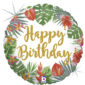 Anniversaire adulte, tropical, ballon alu, tropical