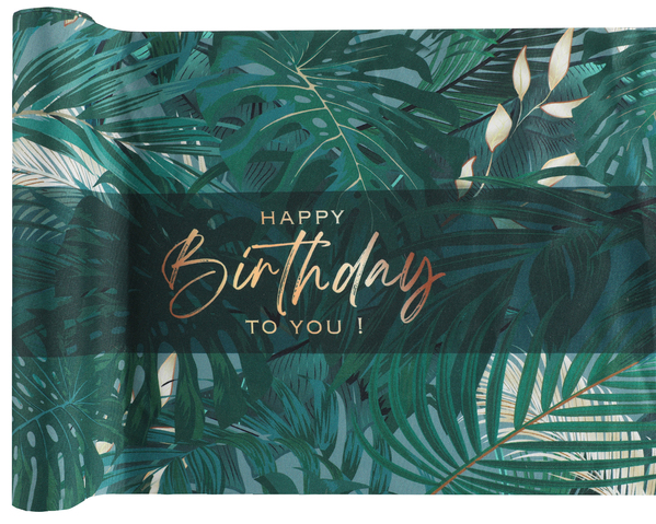 Anniversaire adulte, tropical, chemin de table