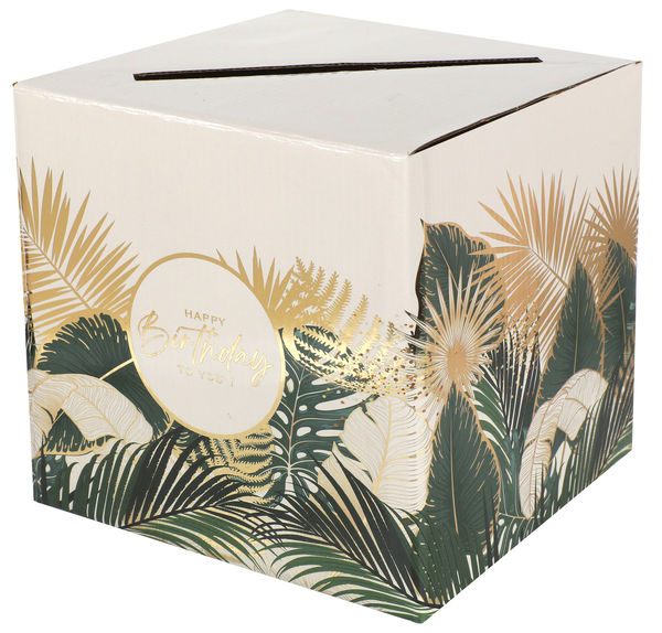 Anniversaire adulte, tropical, jungle, tirelire