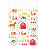 Anniversaire enfant, animaux de la ferme, nappe