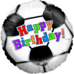 Anniversaire enfant, football, ballon alu, birthday