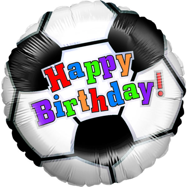 Anniversaire enfant, football, ballon alu, birthday
