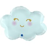 Anniversaire enfant, Nuage, ballons alu, bleu