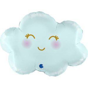 Anniversaire enfant, Nuage, ballons alu, bleu
