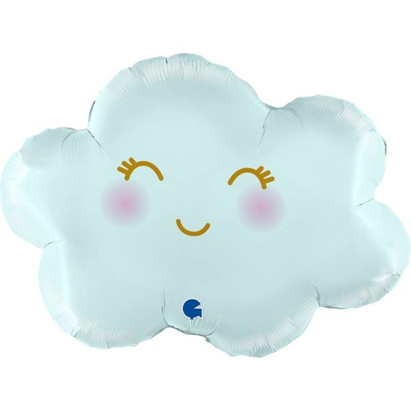 Anniversaire enfant, Nuage, ballons alu, bleu