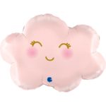 Anniversaire enfant, Nuage, ballons alu, rose
