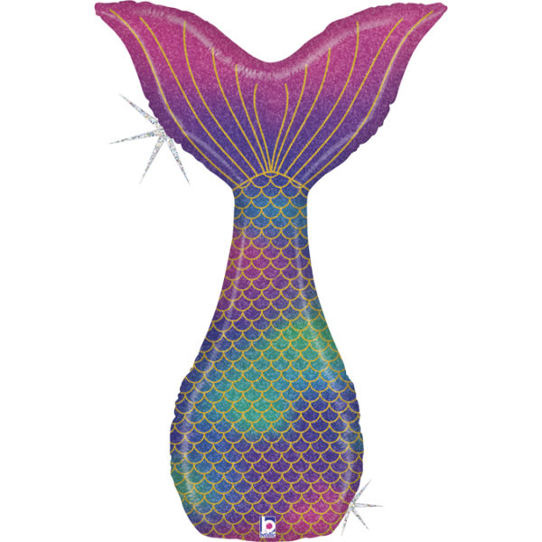 Anniversaire enfant, sirene, ballons alu, queue