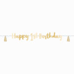 Anniversaire enfant, 1er anniversaire, guirlande, bleu