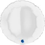 Ballons et hélium, ballons aluminium, ballons à formes diverses, rond, 46 cm, blanc