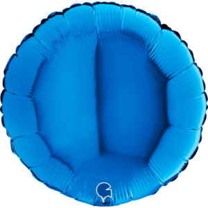 Ballons et hélium, ballons aluminium, ballons à formes diverses, rond, 46 cm, bleu