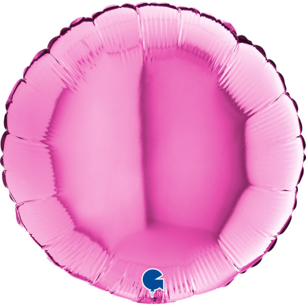 Ballons et hélium, ballons aluminium, ballons à formes diverses, rond, 46 cm, fuchsia