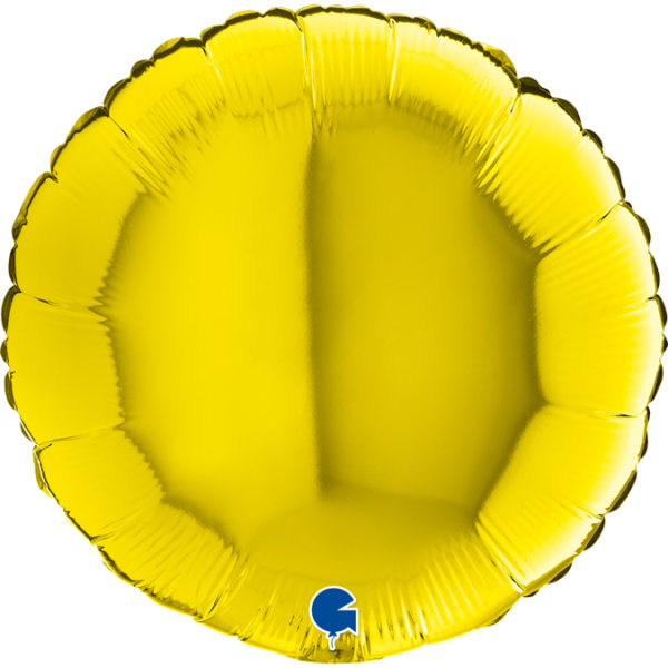 Ballons et hélium, ballons aluminium, ballons à formes diverses, rond, 46 cm, jaune