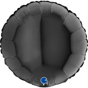 Ballons et hélium, ballons aluminium, ballons à formes diverses, rond, 46 cm, noir