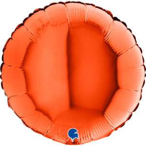 Ballons et hélium, ballons aluminium, ballons à formes diverses, rond, 46 cm, orange