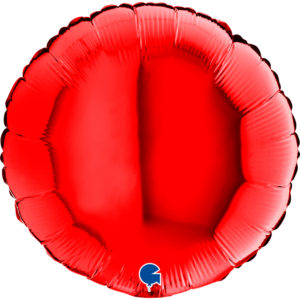 Ballons et hélium, ballons aluminium, ballons à formes diverses, rond, 46 cm, rouge