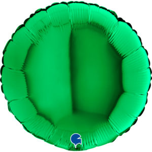 Ballons et hélium, ballons aluminium, ballons à formes diverses, rond, 46 cm, vert
