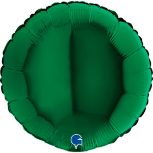 Ballons et hélium, ballons aluminium, ballons à formes diverses, rond, 46 cm, vert foncé