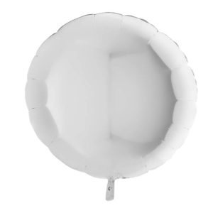 Ballons et hélium, ballons aluminium, ballons à formes diverses, rond, 91 cm, blanc