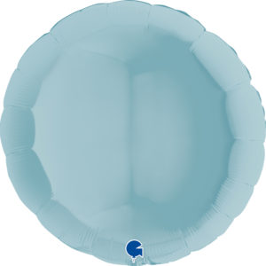 Ballons et hélium, ballons aluminium, ballons à formes diverses, rond, 91 cm, bleu pastel