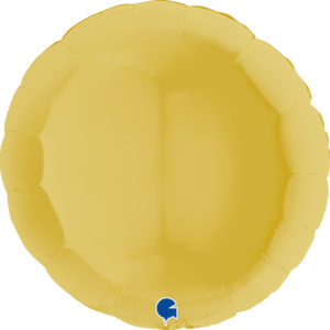 Ballons et hélium, ballons aluminium, ballons à formes diverses, rond, 91 cm, jaune pastel