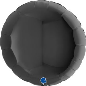 Ballons et hélium, ballons aluminium, ballons à formes diverses, rond, 91 cm, noir