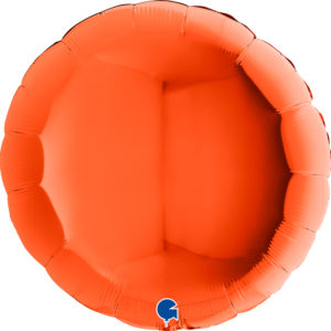 Ballons et hélium, ballons aluminium, ballons à formes diverses, rond, 91 cm, orange