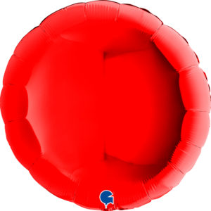 Ballons et hélium, ballons aluminium, ballons à formes diverses, rond, 91 cm, rouge