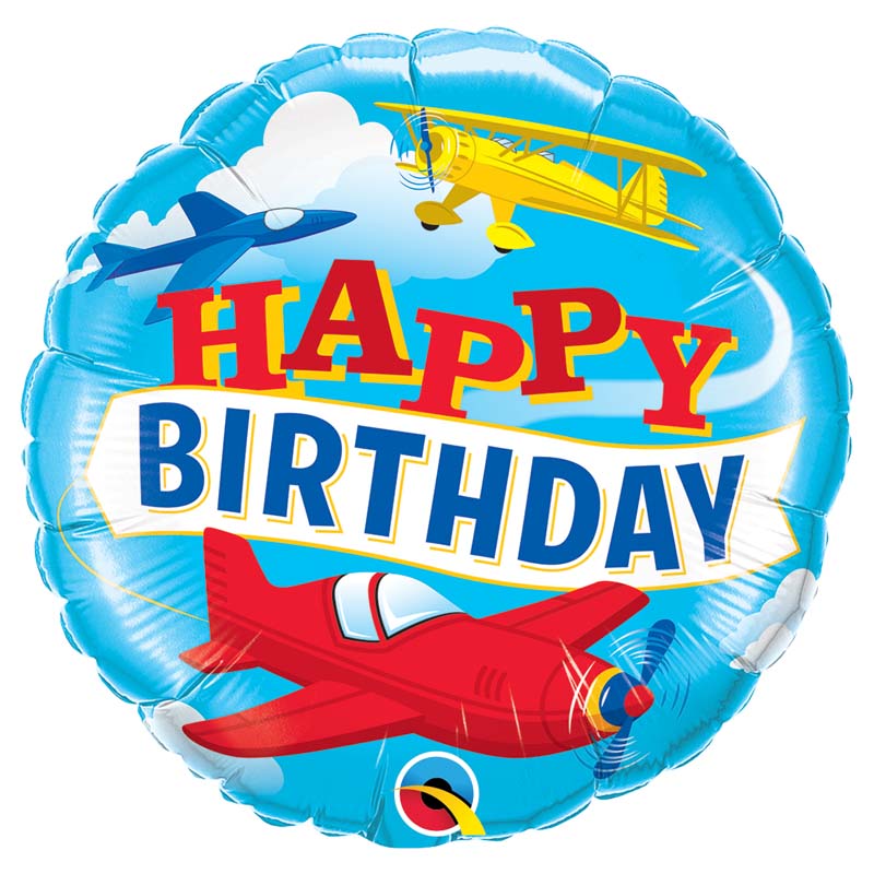 Ballons et hélium, ballons aluminium, ballons anniversaire, airplane