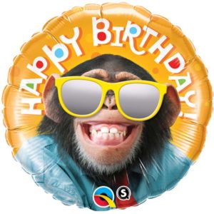 Ballons et hélium, ballons aluminium, ballons anniversaire, birthday singe