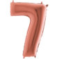 Ballons et hélium, ballons aluminium, ballons chiffres, rose gold, 66 cm, 7