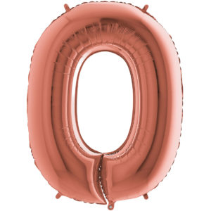 Ballons et hélium, ballons aluminium, ballons chiffres, Rose Gold 36 cm, 0
