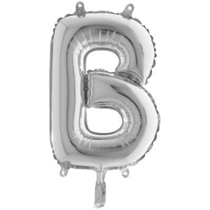 Ballons et hélium, Ballons aluminium, Ballons lettres, 36 cm, argent, B