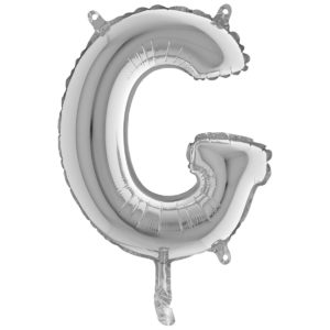 Ballons et hélium, Ballons aluminium, Ballons lettres, 36 cm, argent, G