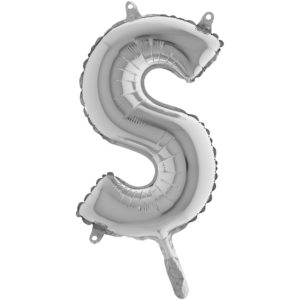 Ballons et hélium, Ballons aluminium, Ballons lettres, 36 cm, argent, S