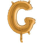 Ballons et hélium, Ballons aluminium, Ballons lettres, 36 cm, or, G