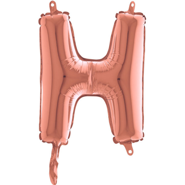 Ballons et hélium, Ballons aluminium, Ballons lettres, 36 cm, rose gold, H