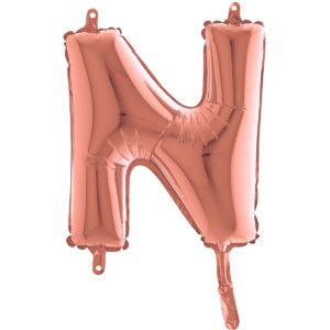 Ballons et hélium, Ballons aluminium, Ballons lettres, 36 cm, rose gold, N