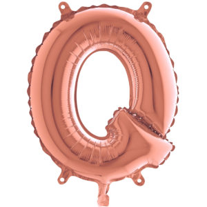 Ballons et hélium, Ballons aluminium, Ballons lettres, 36 cm, rose gold, Q