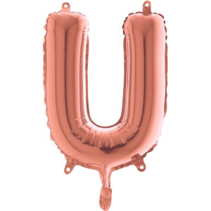 Ballons et hélium, Ballons aluminium, Ballons lettres, 36 cm, rose gold, U