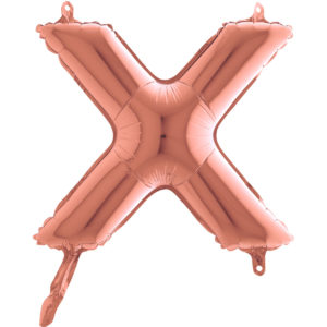 Ballons et hélium, Ballons aluminium, Ballons lettres, 36 cm, rose gold, X