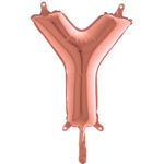 Ballons et hélium, Ballons aluminium, Ballons lettres, 36 cm, rose gold, Y