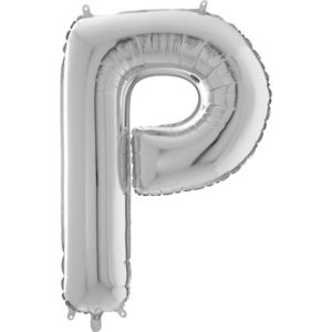 Ballons et hélium, ballons aluminium, ballons lettres, 66 cm, argent, P