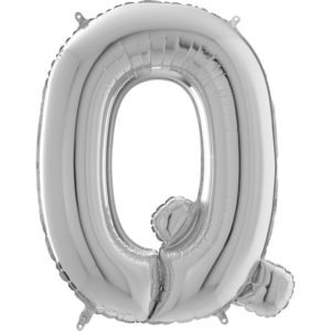 Ballons et hélium, ballons aluminium, ballons lettres, 66 cm, argent, Q