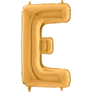 Ballons et hélium, ballons aluminium, ballons lettres, 66 cm, or, E