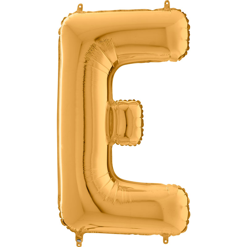 Ballons et hélium, ballons aluminium, ballons lettres, 66 cm, or, E