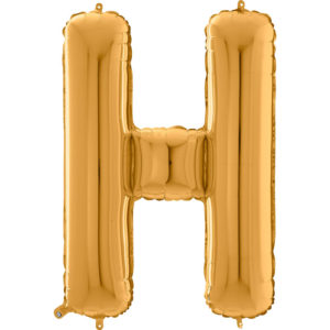Ballons et hélium, ballons aluminium, ballons lettres, 66 cm, or, H