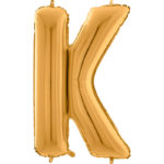 Ballons et hélium, ballons aluminium, ballons lettres, 66 cm, or, K