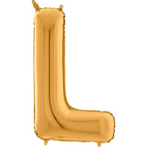Ballons et hélium, ballons aluminium, ballons lettres, 66 cm, or, L