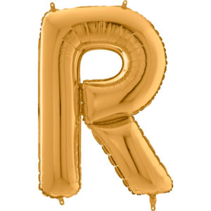 Ballons et hélium, ballons aluminium, ballons lettres, 66 cm, or, R