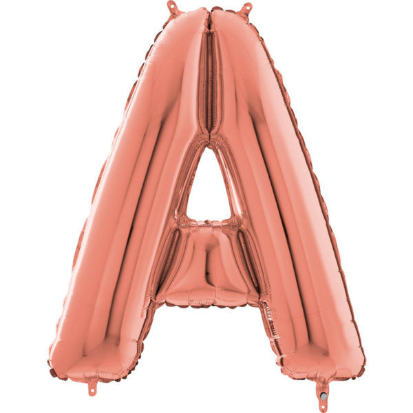 Ballons et hélium, ballons aluminium, ballons lettres, 66 cm, rose gold, A